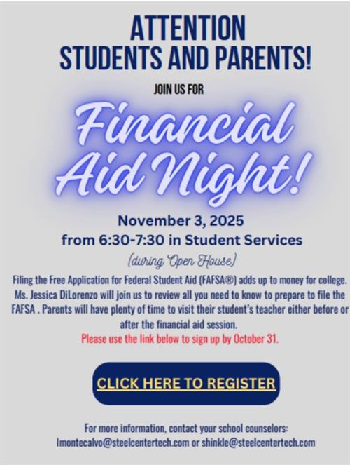 Financial Aid Night 11-3-25 6:30-7:30pm